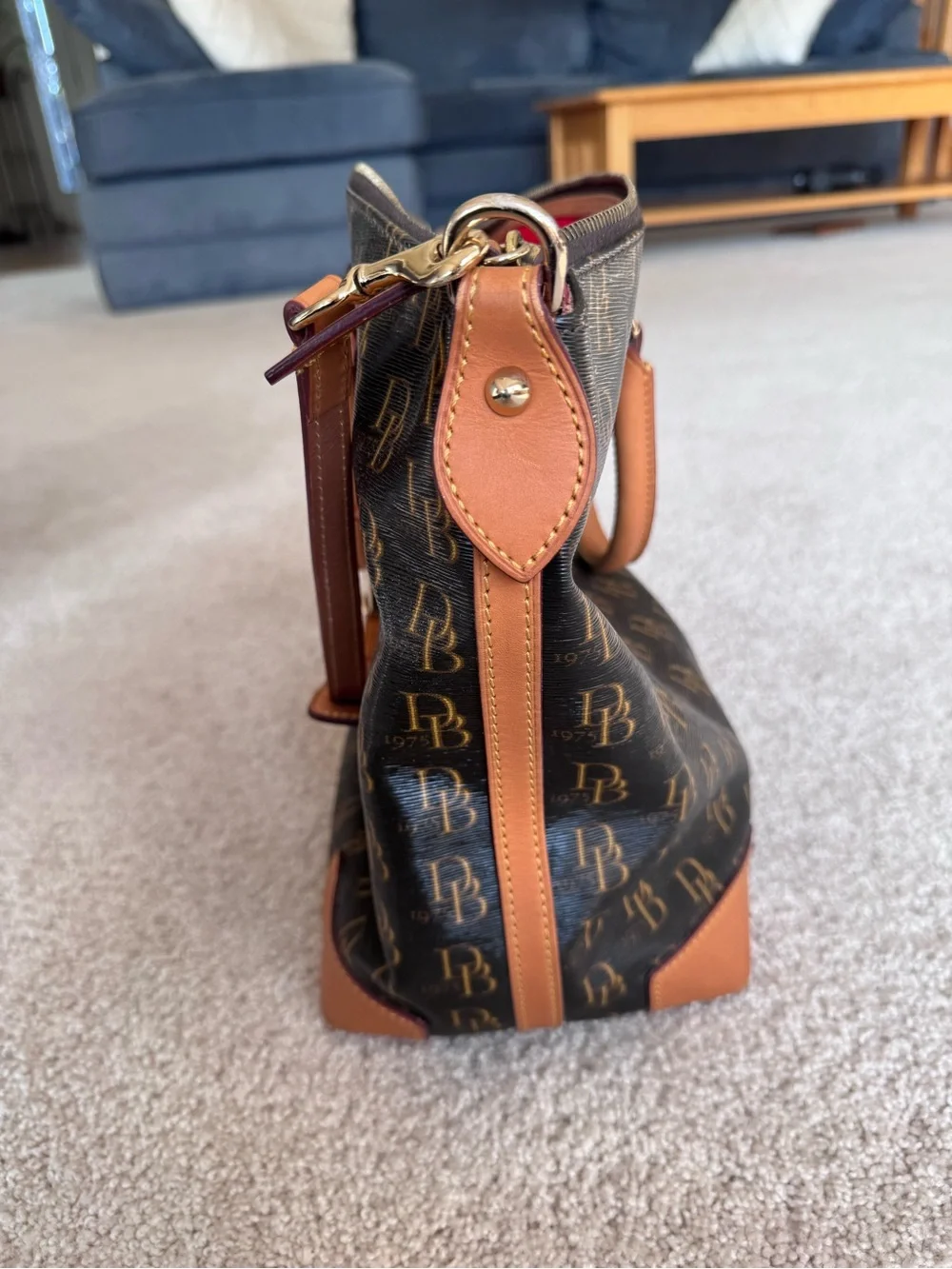 DOONEY & BOURKE DB Monogram Coated Canvas Satchel & Matching Wallet